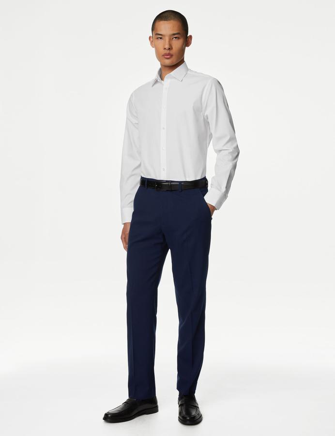 2 Inch Shorter Length Regular Fit Easy Iron Cotton Blend Shirt