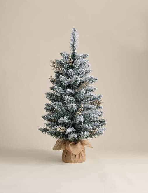 3ft Pre-Lit Snowy Christmas Tree