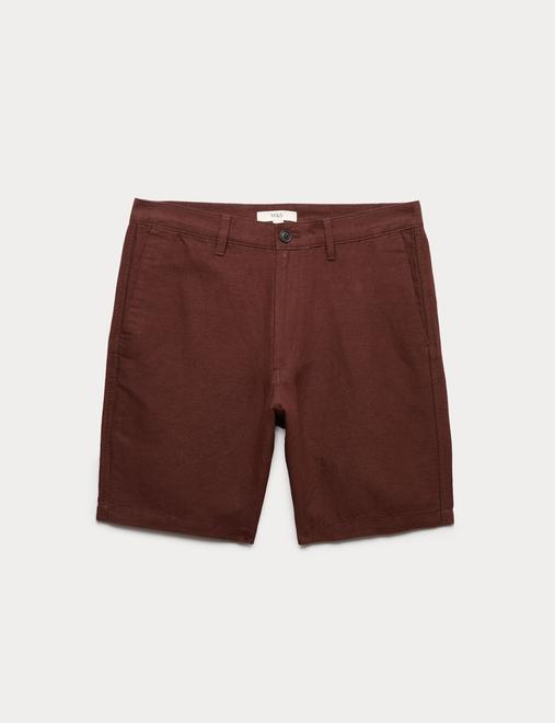 Regular Fit Linen Blend Chino Short