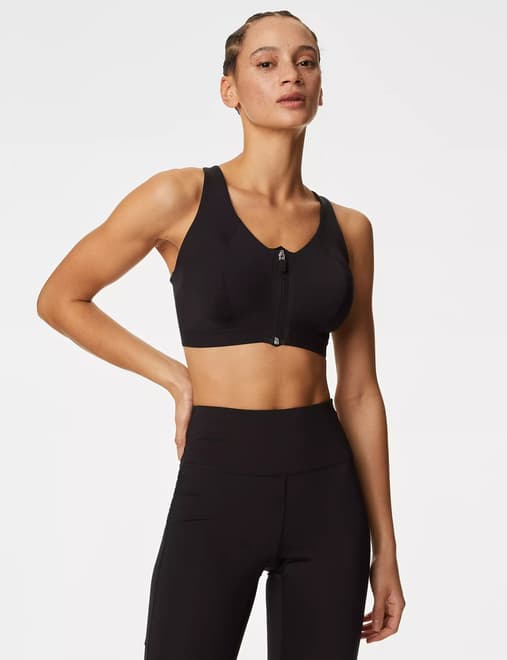 Women's Zip Front Sports Bra Wireless Post-Surgery Plus Size Bra Yoga  Sports Bras