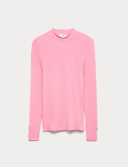 Modal Rich Jersey Roll Neck Second Skin Top