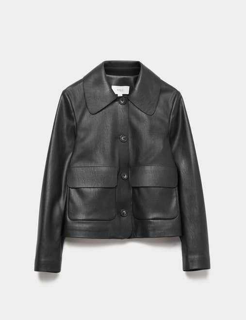 Faux Leather Lightweight Jacket