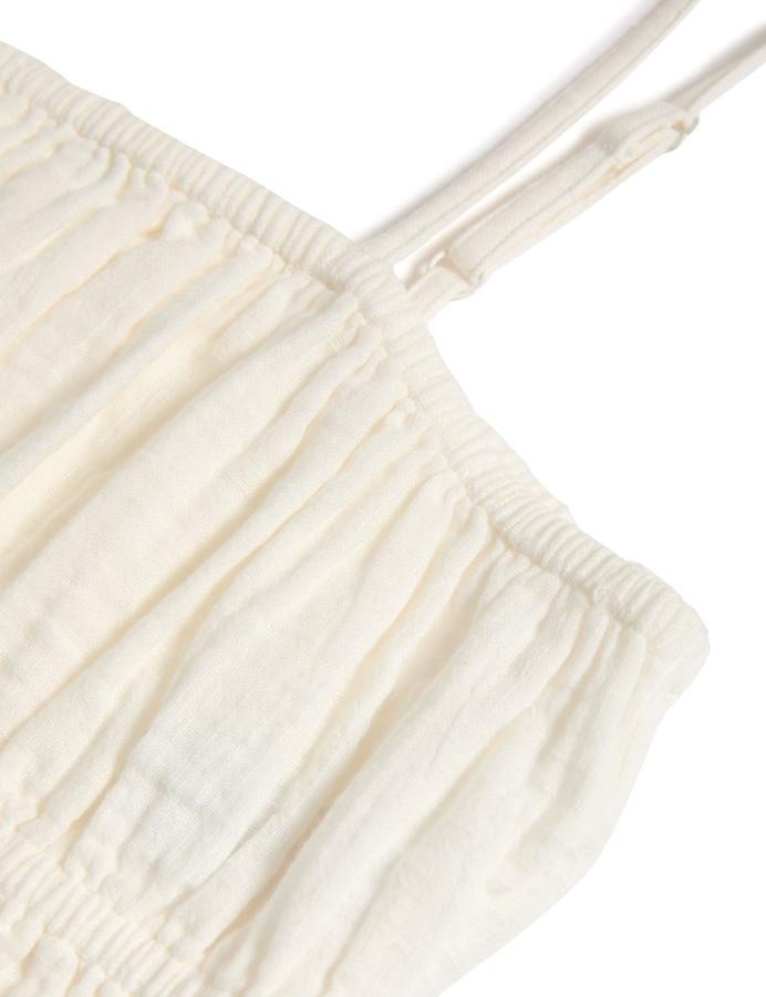Pure Cotton Shirred Bardot Cropped Top (6-16 Yrs)
