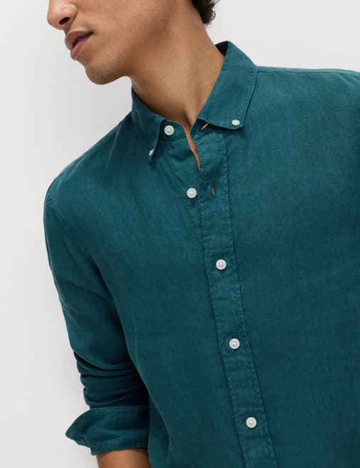 Pure Linen Garment Dye Shirt