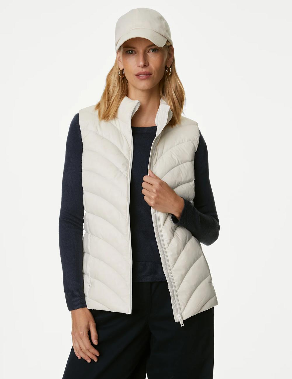 Feather and down gilet online