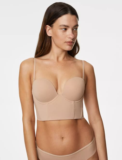 Ines Satin Wired Push-Up Bra A-E