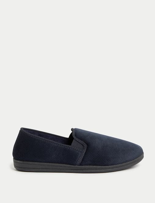 Fleece Lined Slippers with Freshfeet™, M&S Collection