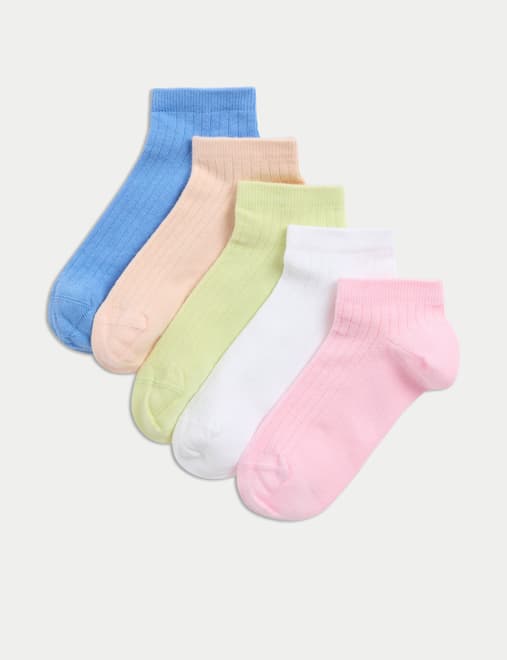 5pk Cotton Rich Ribbed Trainer Liners™ (6 Small - 7 Large)