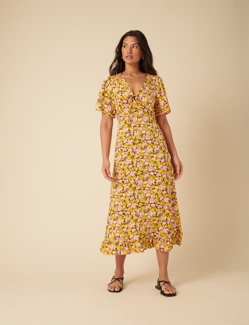 Dalia Midi Dress Kit Floral Pink