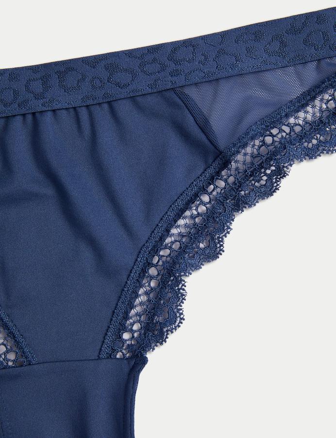 3pk Lace & Mesh Bikini Knickers
