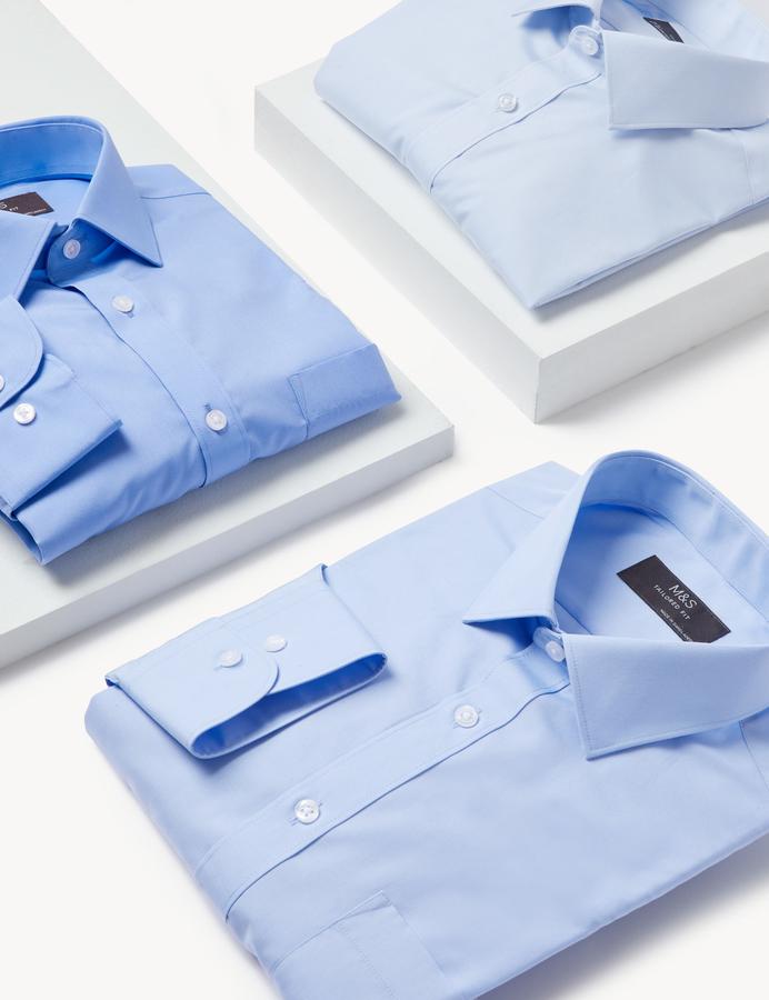 2 Inch Shorter Length 3 Pack Tailored Fit Shirts