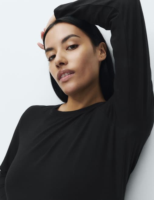 Cotton Rich Long Sleeve Pyjama Top