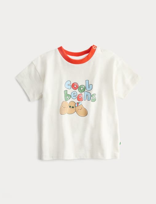 Pure Cotton Cool Beans Graphic T-Shirt (0-3 Yrs)