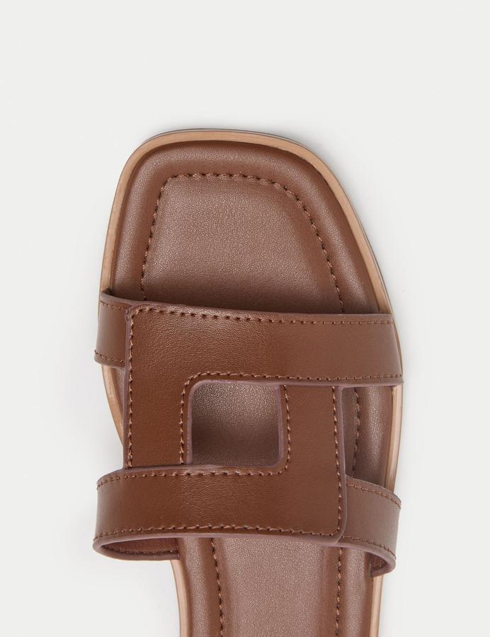 Leather Flat Mule Sandals