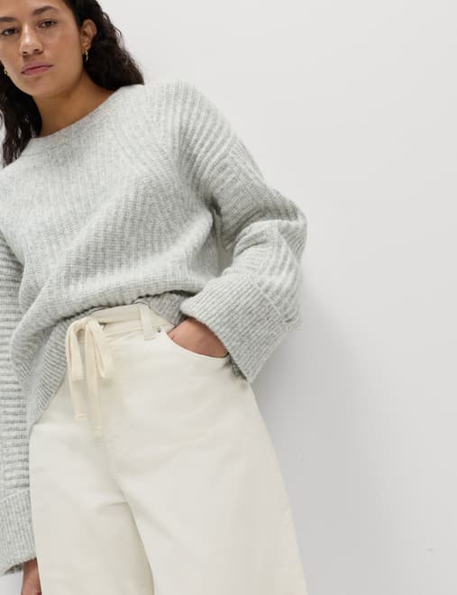 Cotton Rich Cord Wide Leg Trousers