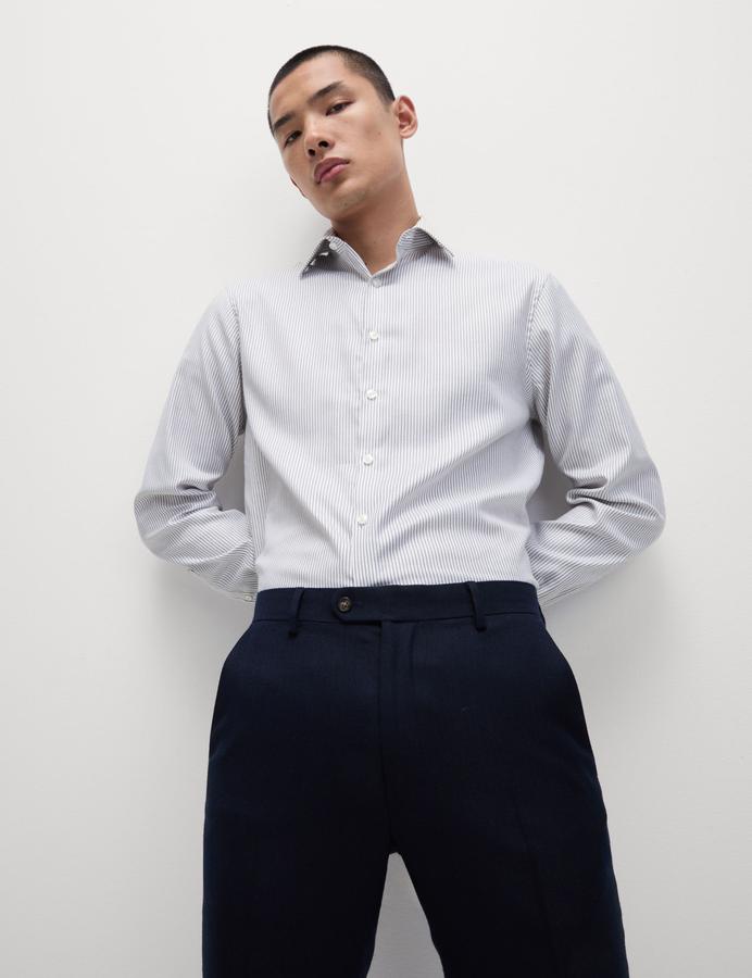 Regular Fit Luxury Cotton Striped Shirt