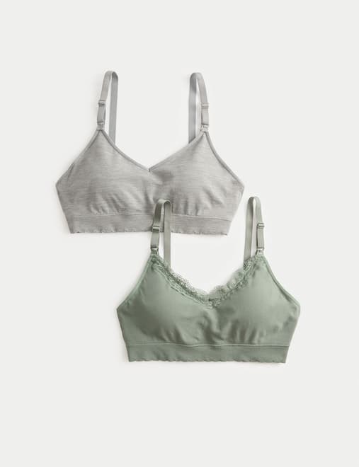 2pk Seamless Non Wired Maternity Nursing Bras