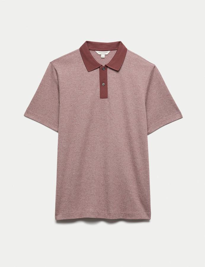 Pure Cotton Texture Revere Polo