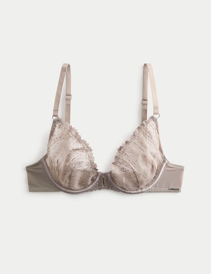 Florence Embroidery Wired Plunge Bra A-E