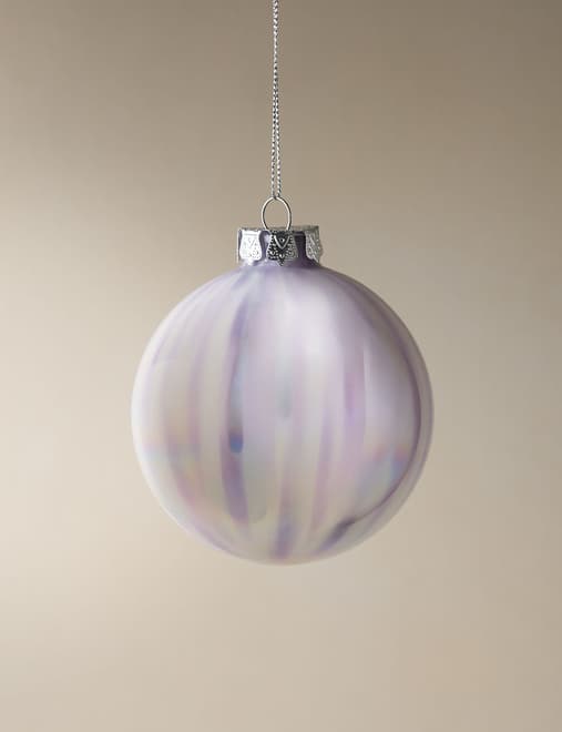Iridescent Glass Marble Bauble