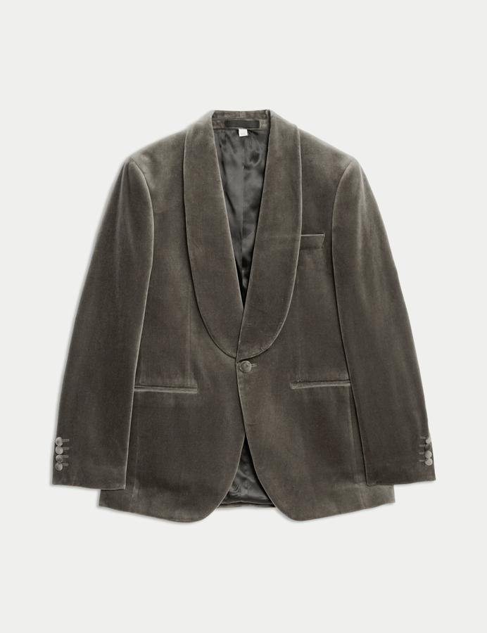 Pure Cotton Velvet Blazer