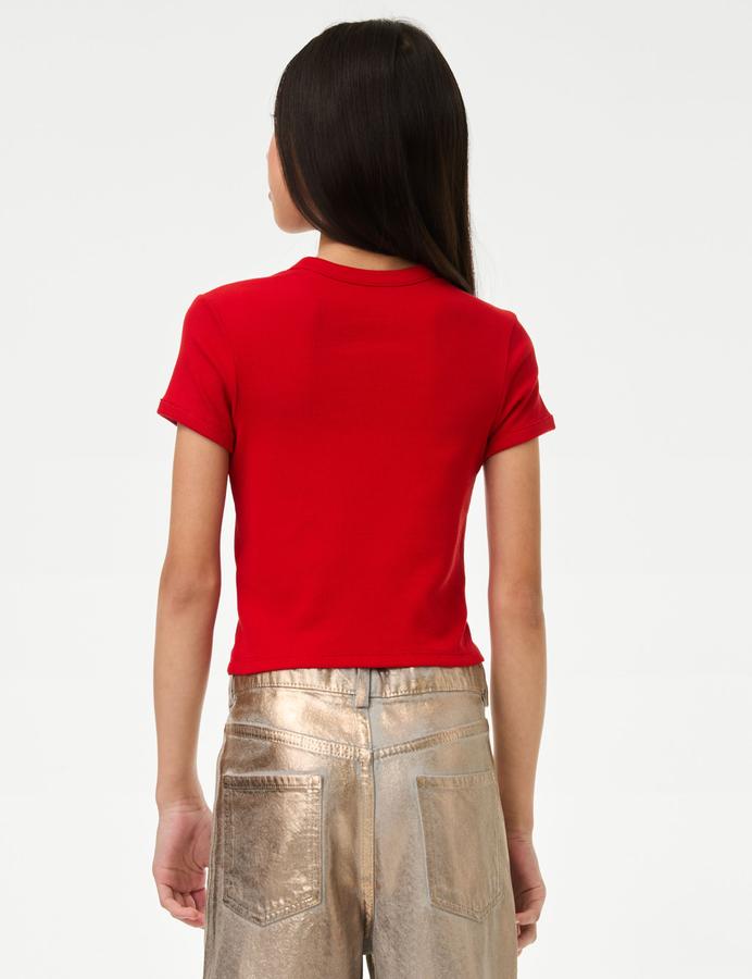 Cotton Rich Ribbed T-Shirt (6-16 Yrs)