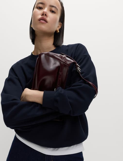 Cotton Rich Plain Sweatshirt