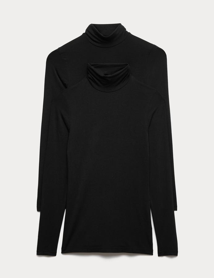 2 Pack Heatgen™ Thermal Polo Neck Tops