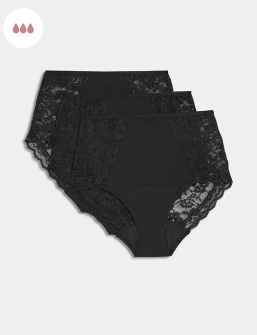₪90-Polyester Solid Panties Women Mid Waist Briefs Underwear