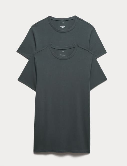 2pk Heatgen™ Light Thermal Short Sleeve Tops