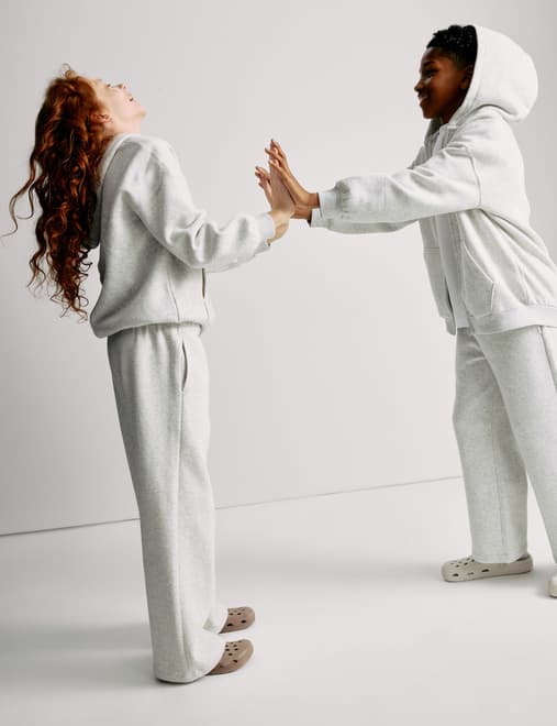 Wide Leg Cotton Rich Joggers (2-16 Yrs)