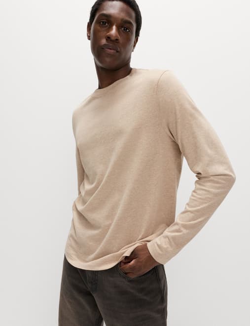 Pure Cotton Crew Neck T-Shirt