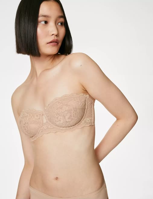 DELIMIRA Women's Seamless Underwire Bandeau Minimizer Strapless Bra for Large  Bust Taupe 32B price in UAE,  UAE