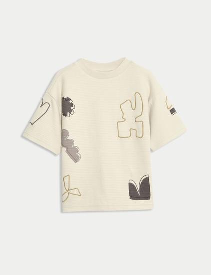 Cotton Rich Embroidered T-Shirt (2-8 Yrs)