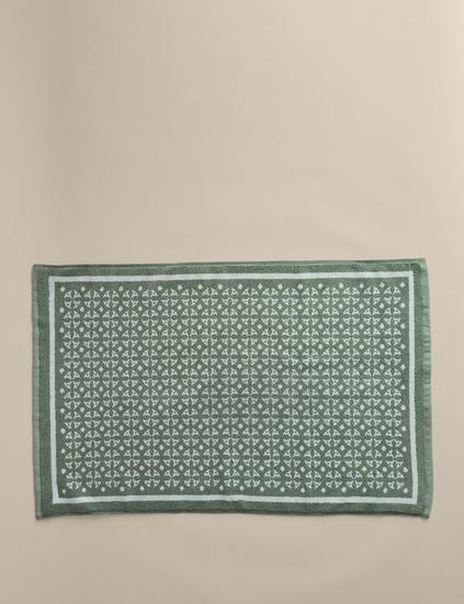 Pure Cotton Geometric Bath Mat