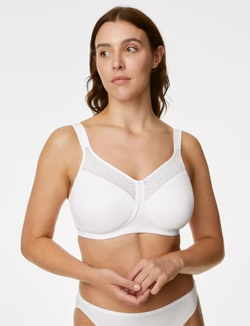 3pk Wired Full Cup Minimiser Bras C-H, M&S Collection