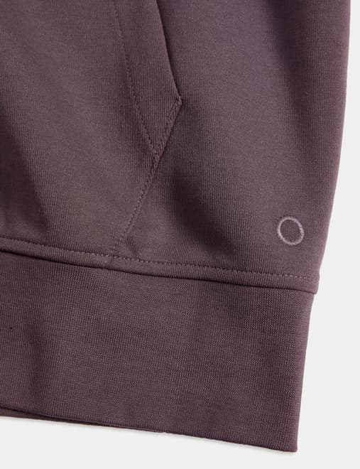 Plated Jersey Zip Through Hoodie