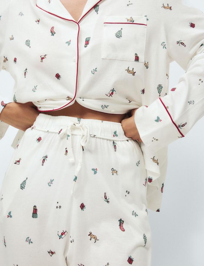 Cotton Modal Printed Matching Family Christmas Pyjamas
