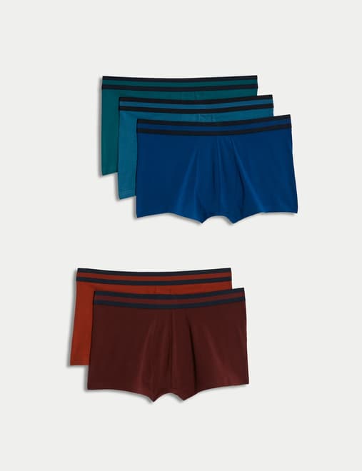 3pk Pure Cotton Fan Print Woven Boxers, M&S Collection