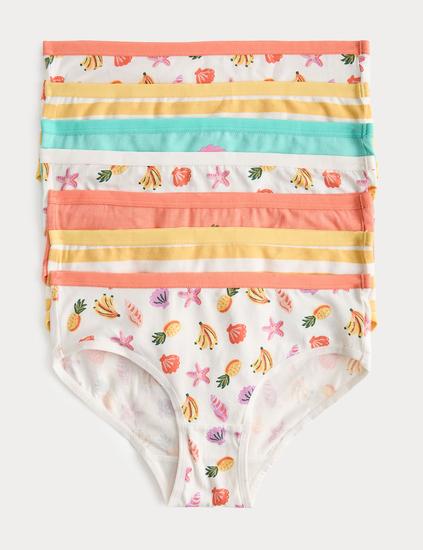7 Pack Cotton Rich Fruit Print Knickers (18 Mths-14 Yrs)