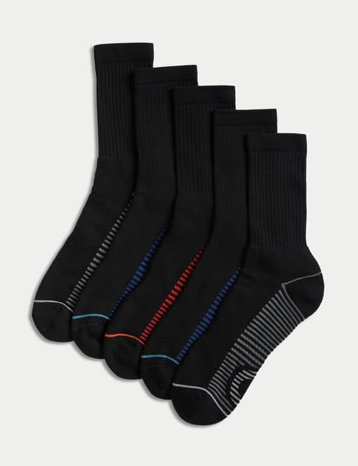 5pk Cool & Fresh™ Cushioned Socks, M&S Collection