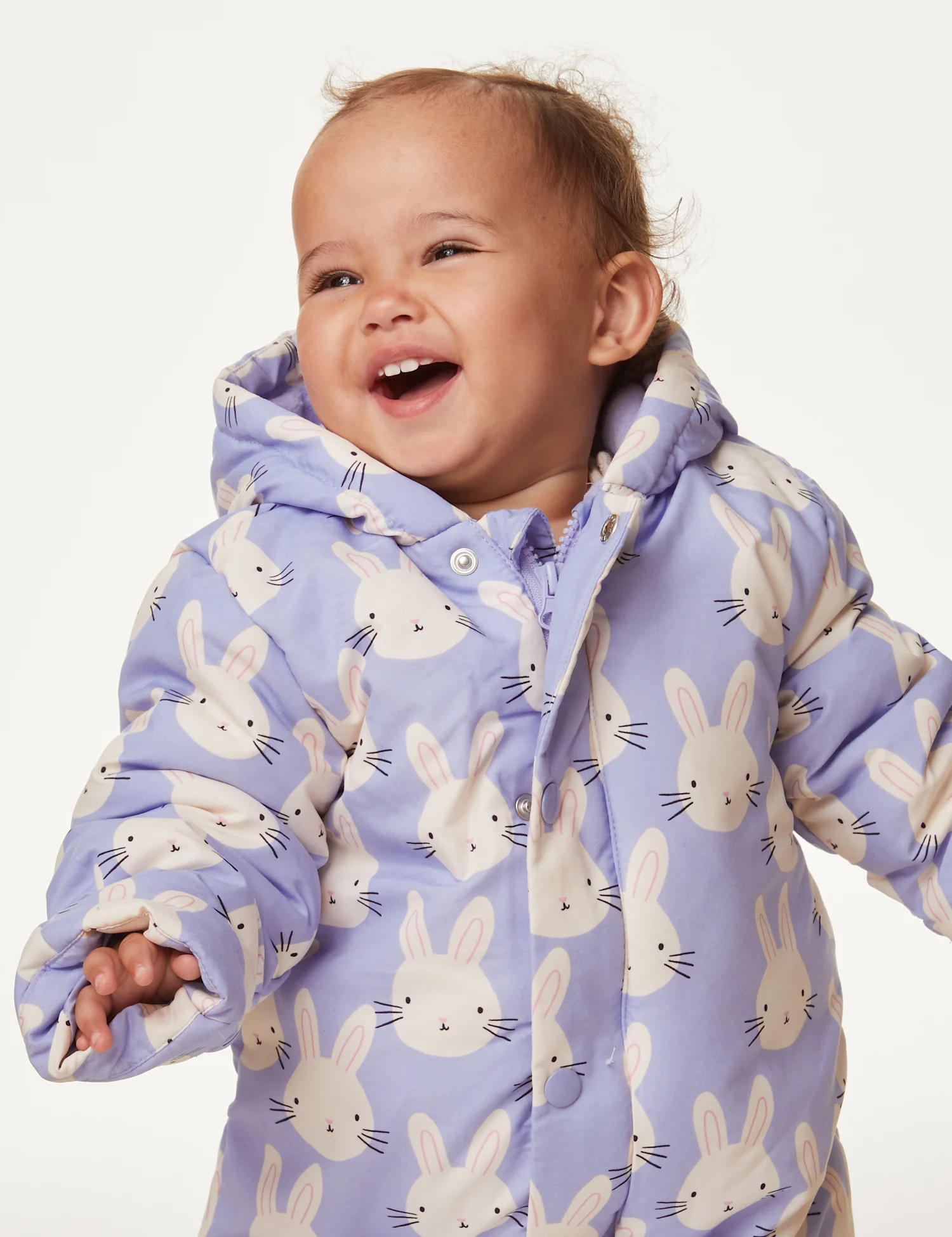 Bunny Print Snowsuit 0 3 Yrs