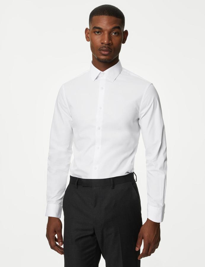 2 inch Shorter Slim Fit Easy Iron Cotton Rich Shirts