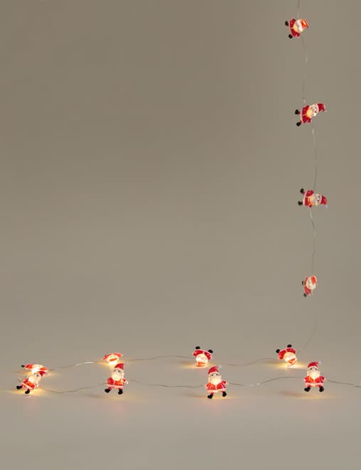 20 Santa Battery String Lights