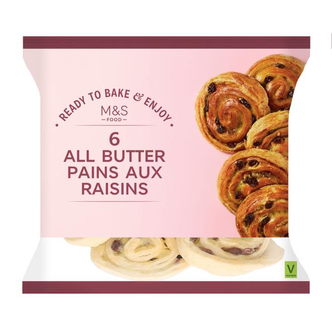 6 All Butter Pains Aux Raisins Ready to Bake and Enjoy