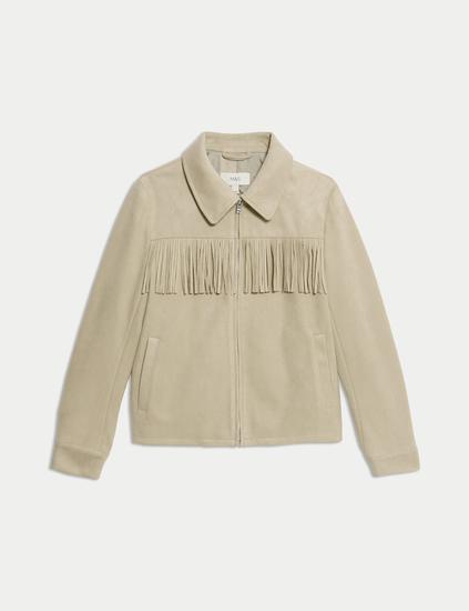 Suedette Fringed Jacket