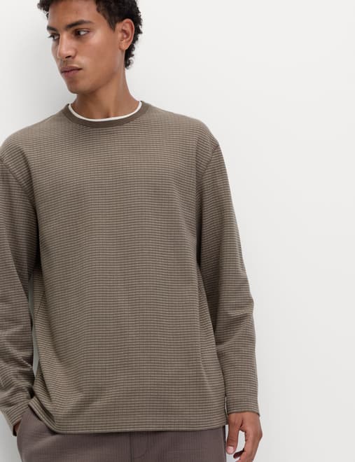 Pure Cotton Textured Loungewear Top