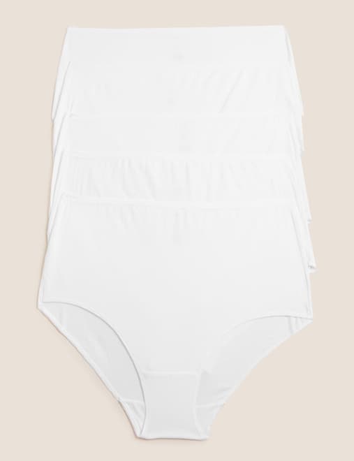 M&S Womens, No VPL Cotton Modal Bikini Knickers, 16, Opaline Mix