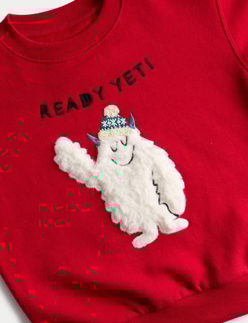 Cotton Rich Yeti Christmas Sweatshirt (2-8 Yrs)