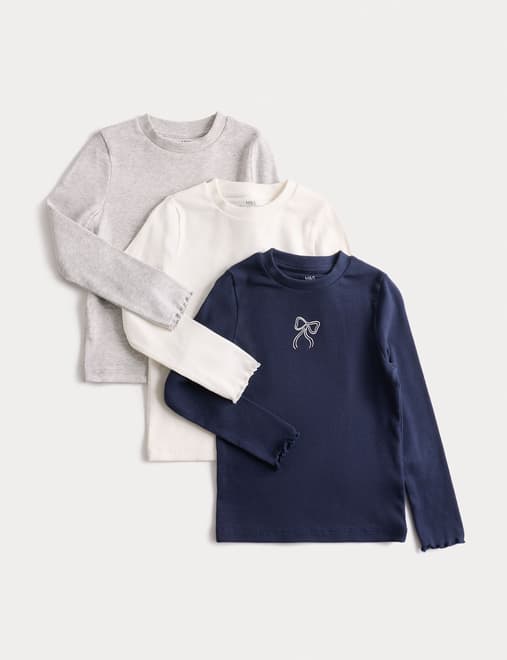 Cotton Rich Ribbed Tops (2-8 Yrs)